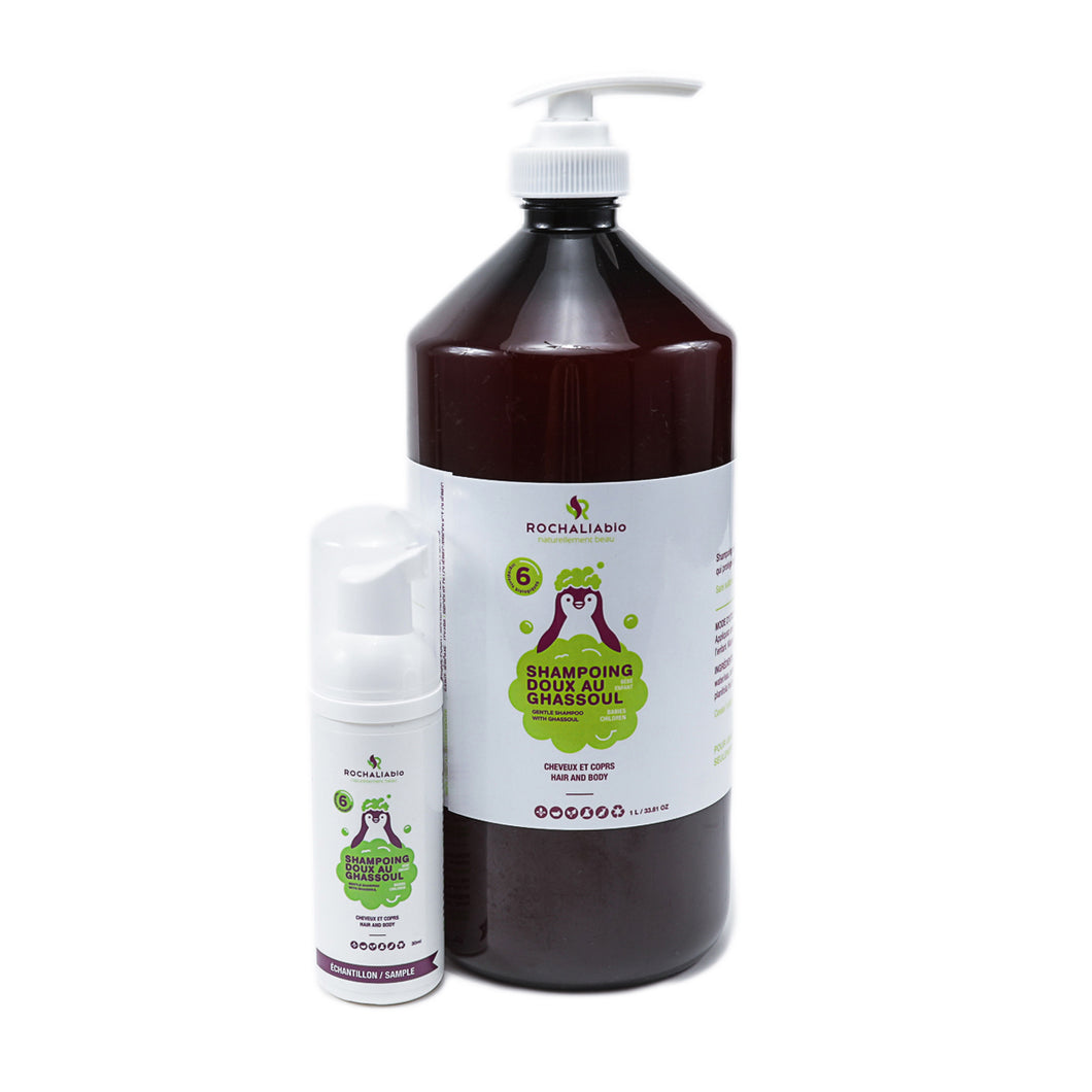 DUO of gentle shampoo with ghassoul baby-child